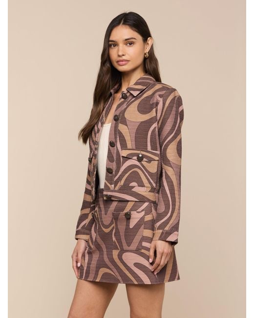 L'Agence Brown Nyx Cropped Jacket