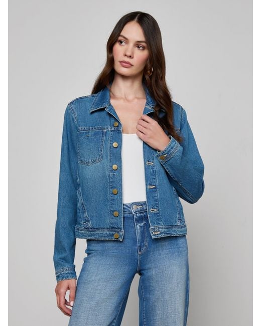 L'Agence Blue Celine Jean Jacket