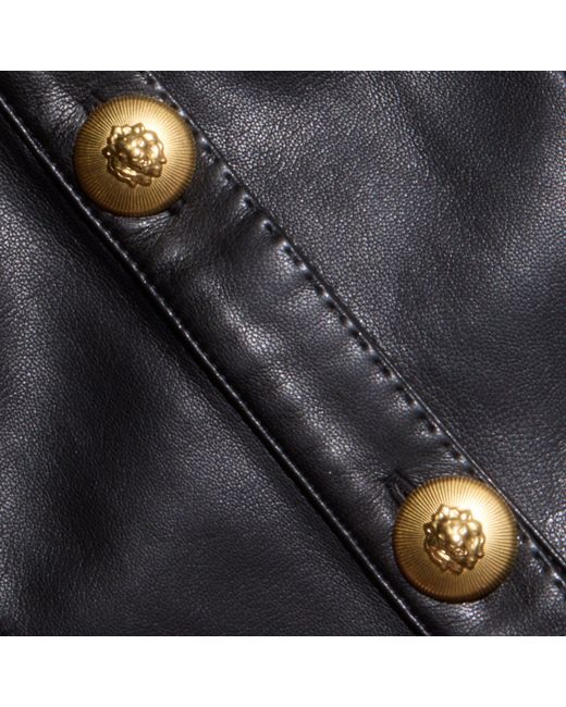 L'Agence Black Apolline Vegan Leather Dress