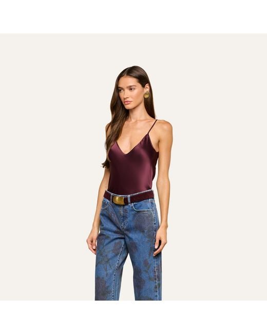 L'Agence Purple Lexi Silk Camisole