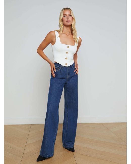 Top Saga Ivoire/Doré L'Agence en coloris White