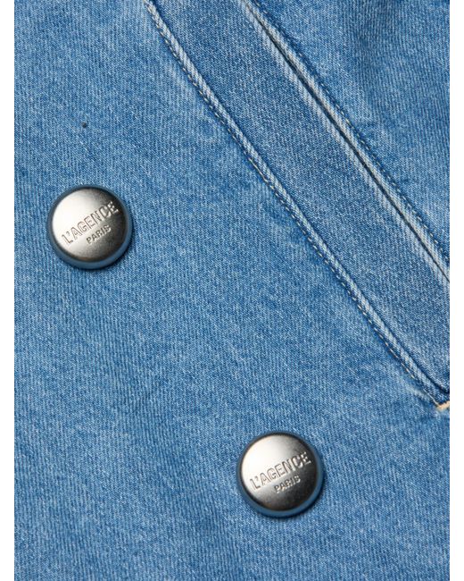 L'Agence Blue Bradley Trench Coat