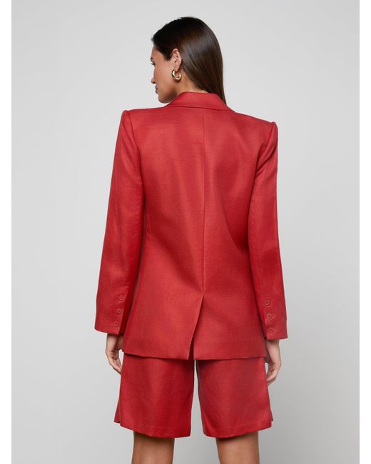 L'Agence Red Cambrie Oversized Blazer