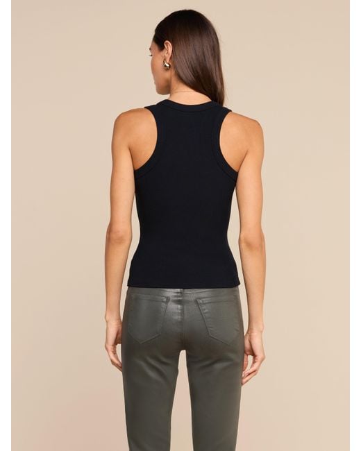 L'Agence Black Shania Racerback Tank Top