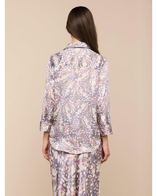 L'Agence Natural Dani Silk Blouse Top