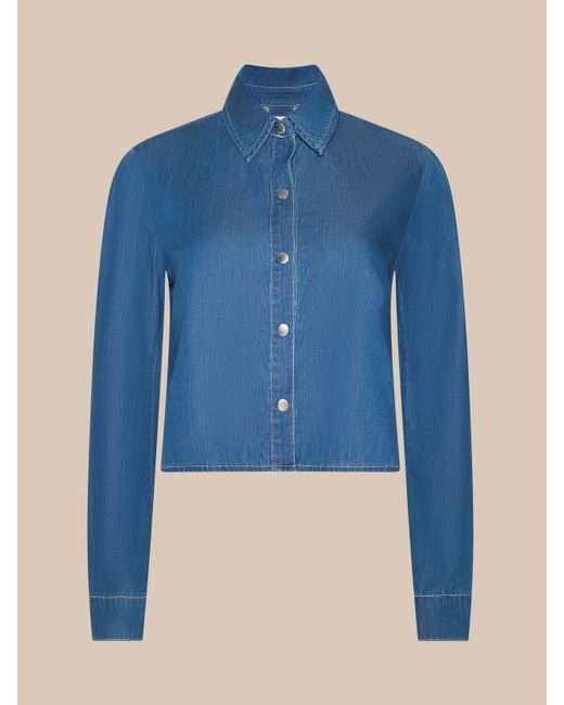 L'Agence Blue Annette Chambray Shirt