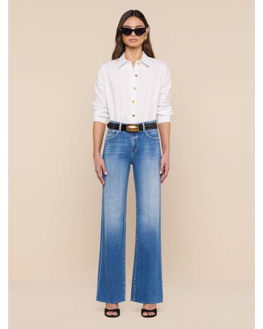 L'Agence Blue Ellery Button-Down Shirt