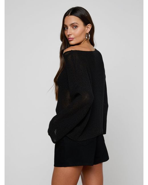 L'Agence Black Ethan Knit Pullover