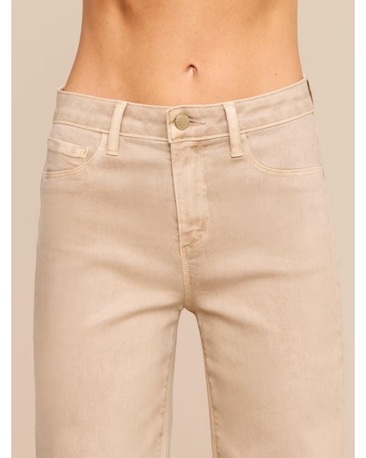 L'Agence Natural Scottie Coated Wide-Leg Jean