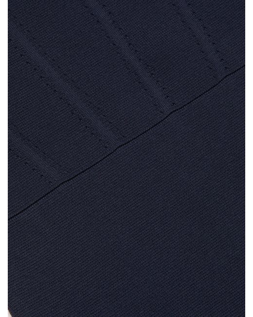 Robe Corset Mi-Longue Mary, Bleu Nuit/Doré L'Agence en coloris Blue