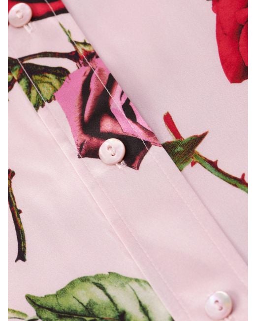 Chemisier En Soie Dani, Rose Avec Imprimé Roses Romantique L'Agence en coloris Multicolor