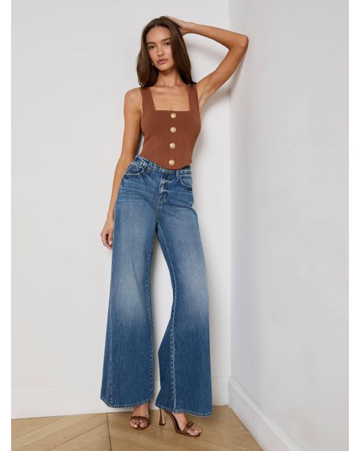 Top Saga, Brun Sépia/Doré L'Agence en coloris Blue