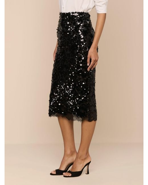 L'Agence Natural Makena Sequin Pencil Skirt