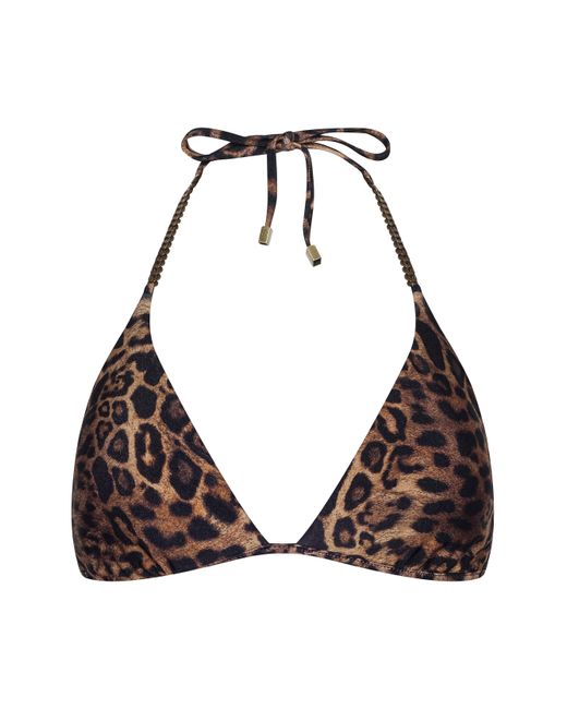 Haut De Bikini Triangle Annabelle, Imprimé Léopard Marron L'Agence en coloris Multicolor