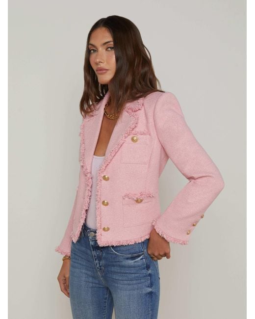 L'Agence Multicolor Sylvia Tweed Jacket