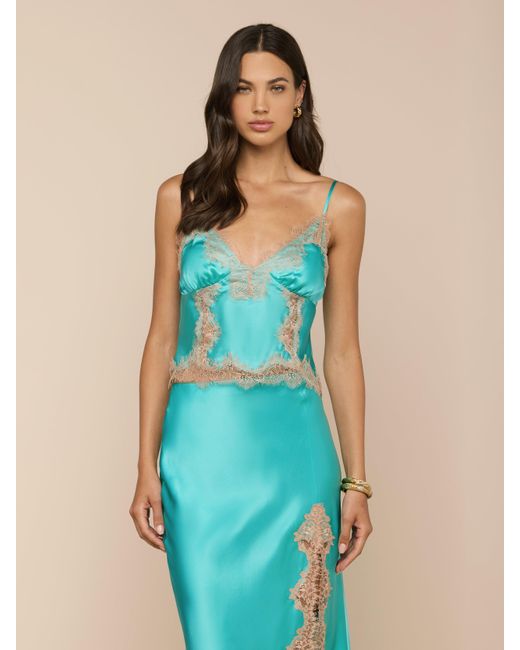 Camisole En Dentelle De Soie Kimber L'Agence en coloris Blue