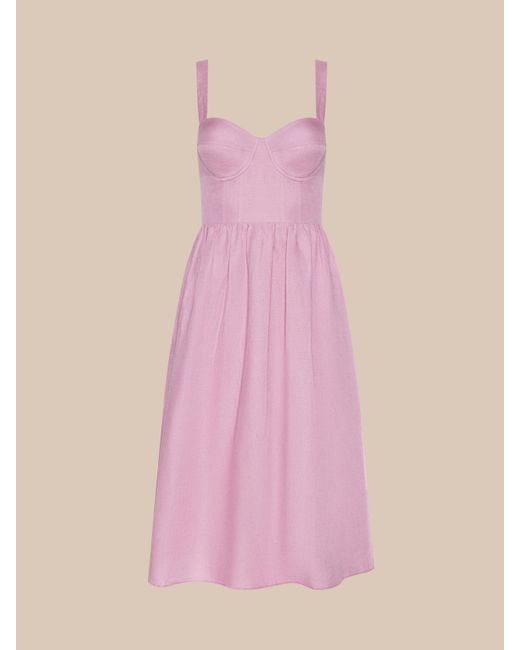 L'Agence Pink Tiani Bustier Dress