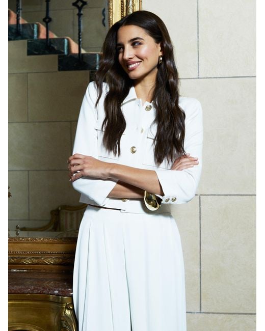 L'Agence White Kumi Cropped Jacket