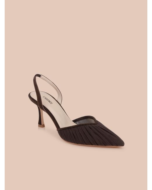 L'Agence Natural Bowery Mesh Slingback Pump