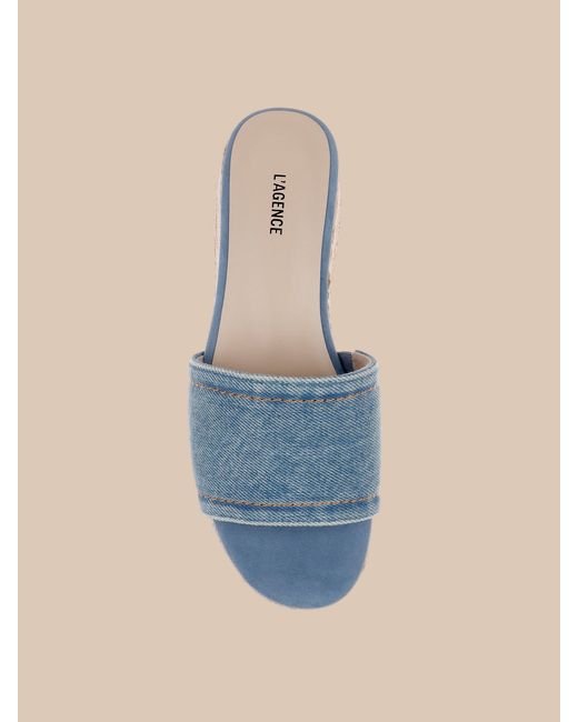 L'Agence Blue Ramani Platform Espadrille