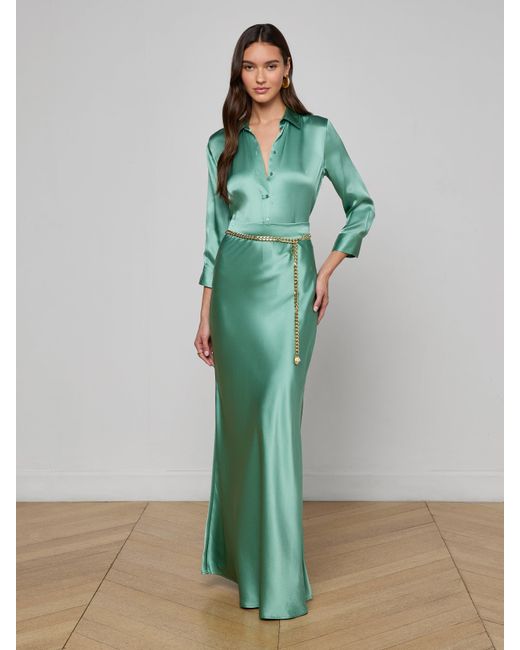 Chemisier En Soie Dani, Vert Malachite L'Agence en coloris Green