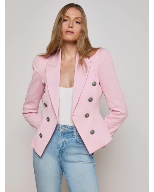 Blazer Bethany, Rose Poudré L'Agence en coloris Pink