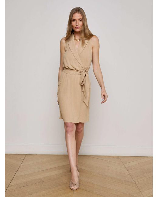 Robe En Lin Mélangé Cosima, Amande L'Agence en coloris Natural