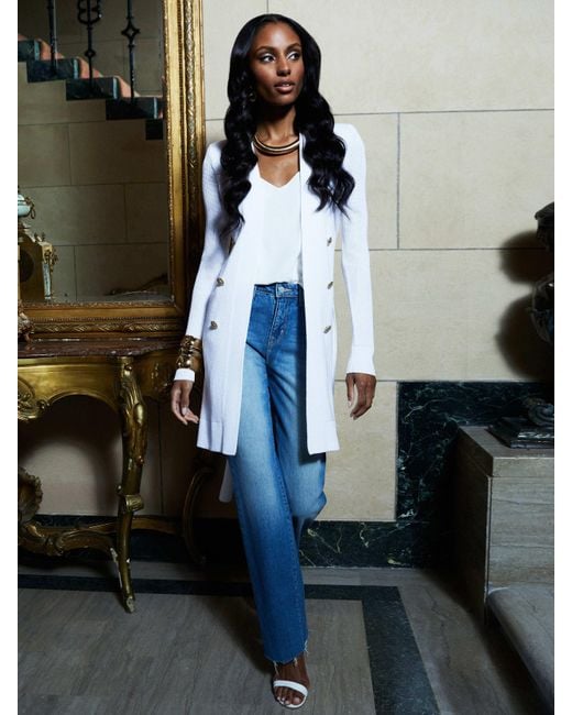 Gilet Croisé Noe En Blanc L'Agence en coloris White