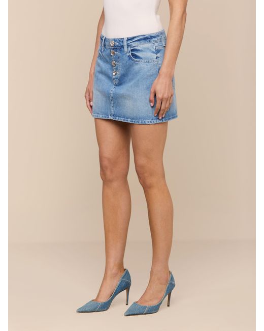 L'Agence Blue Solene Jean Mini Skirt