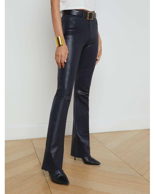 L'Agence White Ruth Coated Straight-Leg Jean