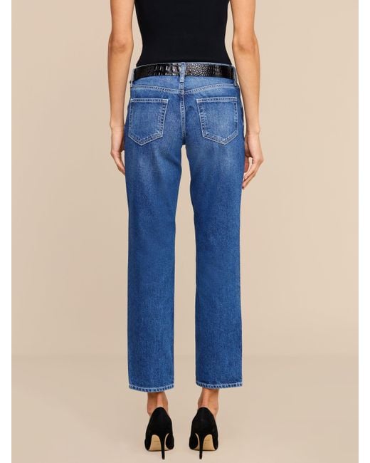 L'Agence Blue Nevia Slouchy Straight-Leg Jean