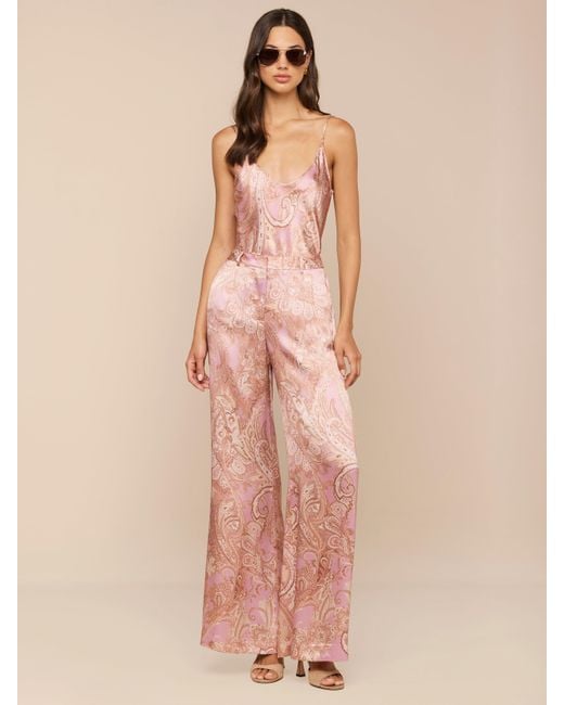L'Agence Natural Pilar Silk Wide-Leg Pants