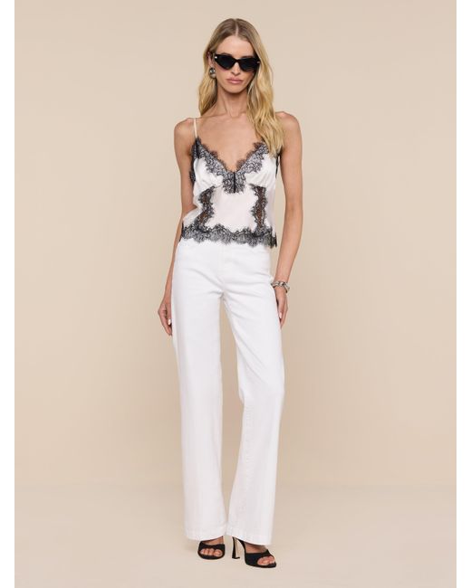L'Agence Natural Kimber Silk Lace Camisole