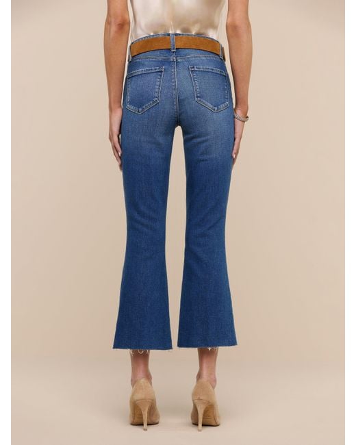 L'Agence Blue Kendra Cropped Flare Jean
