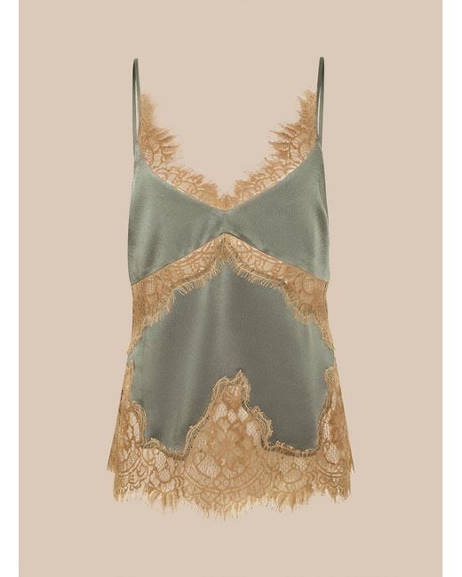 L'Agence Natural Mitsu Satin Lace Camisole