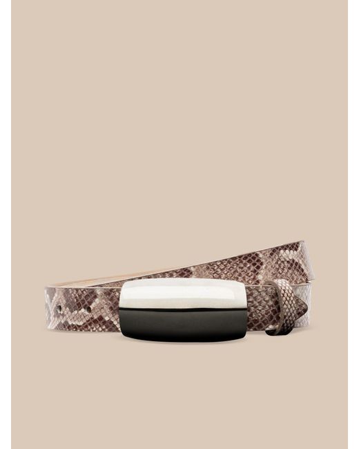 L'Agence White Marlowe Leather Belt