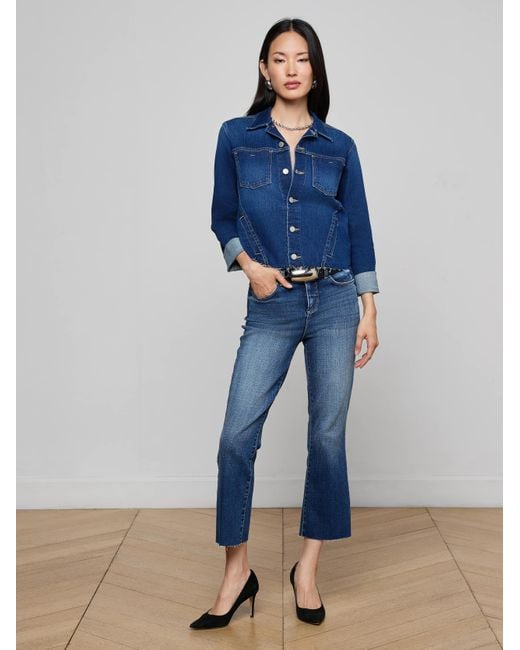 L'Agence Blue Janelle Jean Jacket