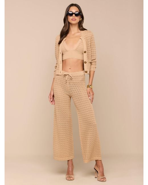 L'Agence Natural Orla Pointelle Knit Cardigan
