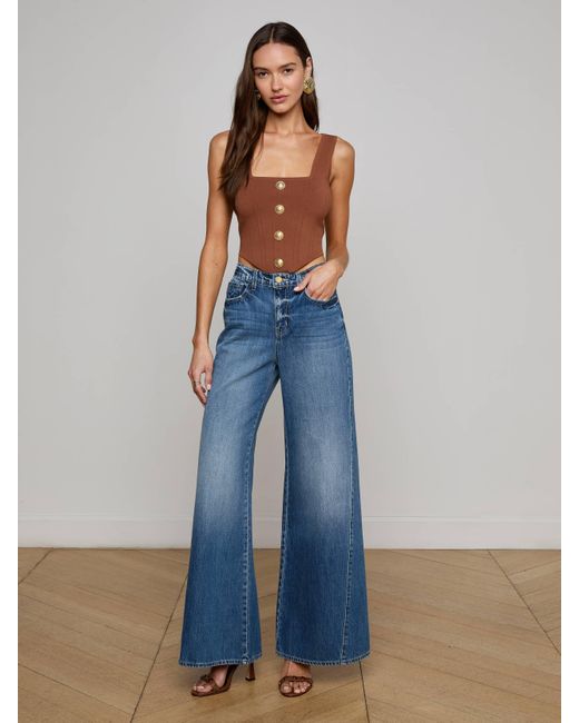 Top Saga, Brun Sépia/Doré L'Agence en coloris Blue