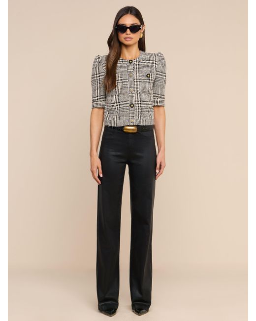 L'Agence Multicolor Allegra Cropped Tweed Jacket
