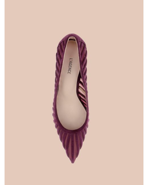 L'Agence Pink Lenox Mesh Pump