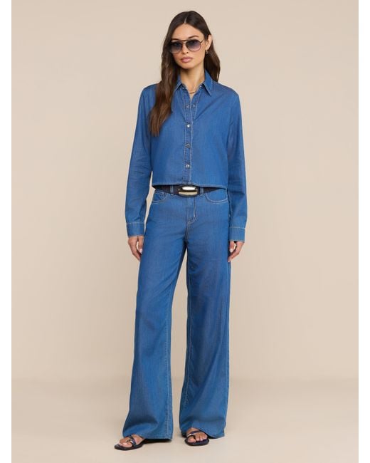 L'Agence Blue Alicent Wide-Leg Jean