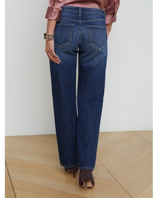 L'Agence Blue Tatum Low-Rise Stovepipe Jean