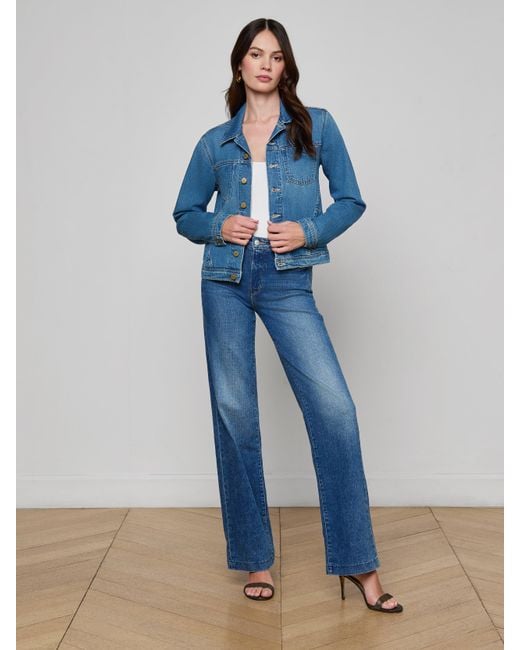 L'Agence Blue Celine Jean Jacket