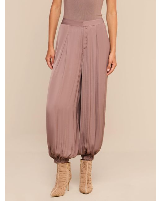 L'Agence Brown Palmer Satin Pants