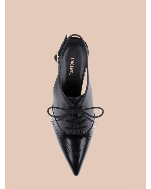 L'Agence Natural Shreya Leather Slingback Pump