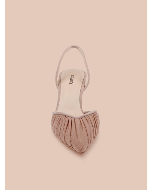 L'Agence Natural Bowery Mesh Slingback Pump