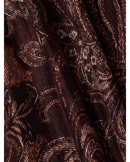 Chemisier Oversize Rhett, Marron À Motif Cachemire L'Agence en coloris Brown
