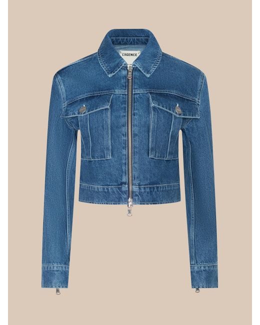 L'Agence Blue Micah Oversized Jean Jacket