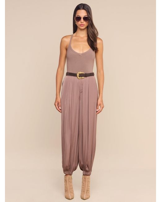 L'Agence Brown Palmer Satin Pants